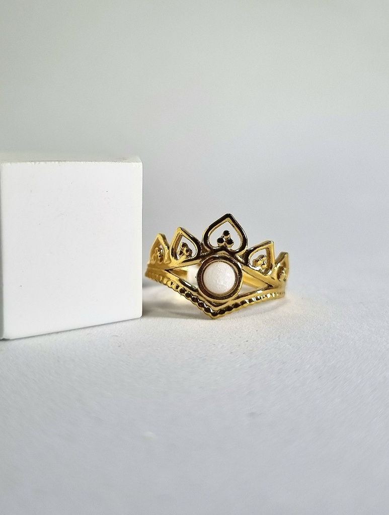 Anillo ojo turco con piedra natural