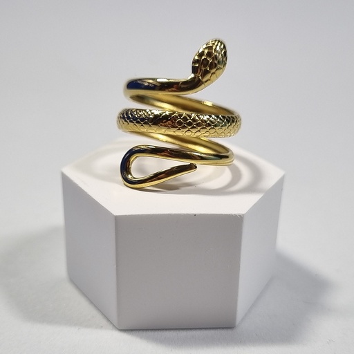 Anillo serpiente dorado