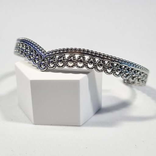Brazalete plateado filigrana