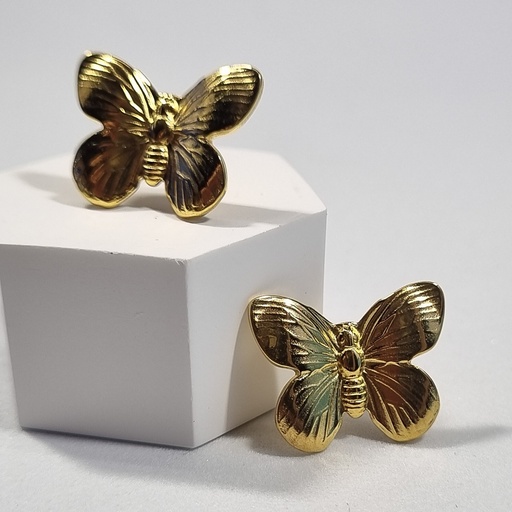 Pendientes mariposa dorada